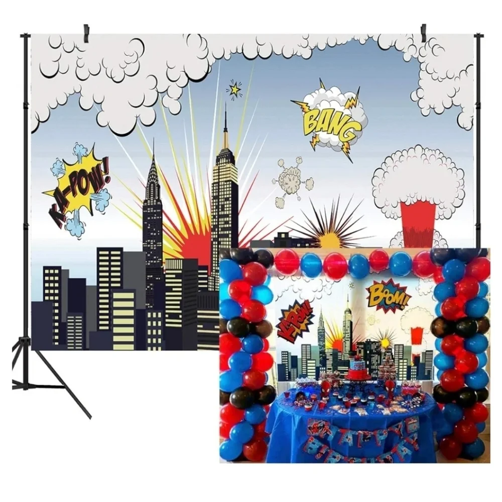 7X5FT Super City Vinyl Customized Photography Backdrop Background Studio Prop